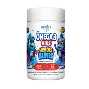 ÔMEGA 3 KIDS Mastigável 60 Cápsulas – Sabor Cereja